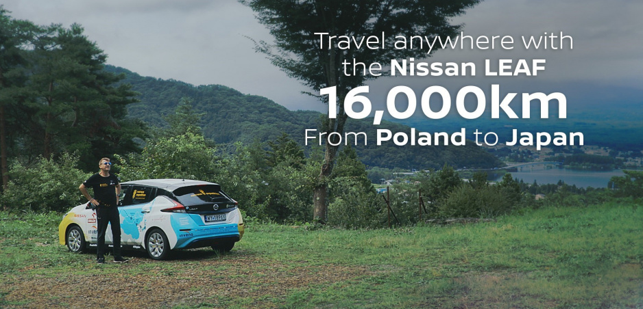 Poľský dobrodruh prešiel na elektrickom Nissane Leaf 16 000 km z Poľska do Tokia