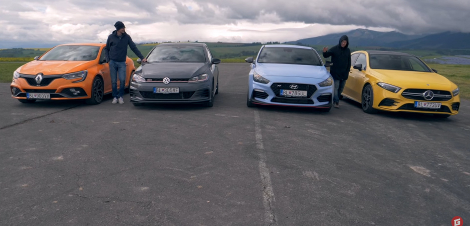 Porovnávací test: Mercedes AMG A35 vs VW GTI TCR vs Hyundai i30 Fastback N vs Renault Megane R.S. Trophy