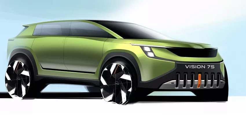 Škoda Vision 7S ukazuje vzhľad exteriéru