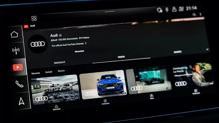 Audi integruje YouTube do viacerých modelov
