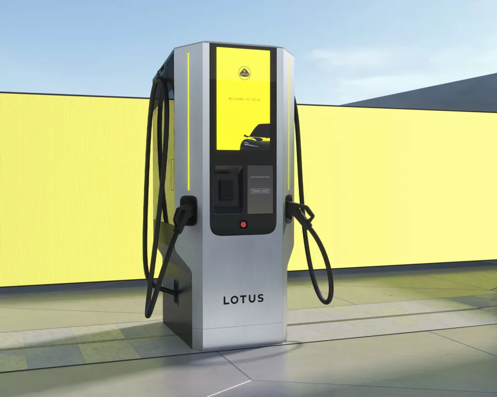 Lotus priniesie do Európy nabíjačky s výkonom 450 kW