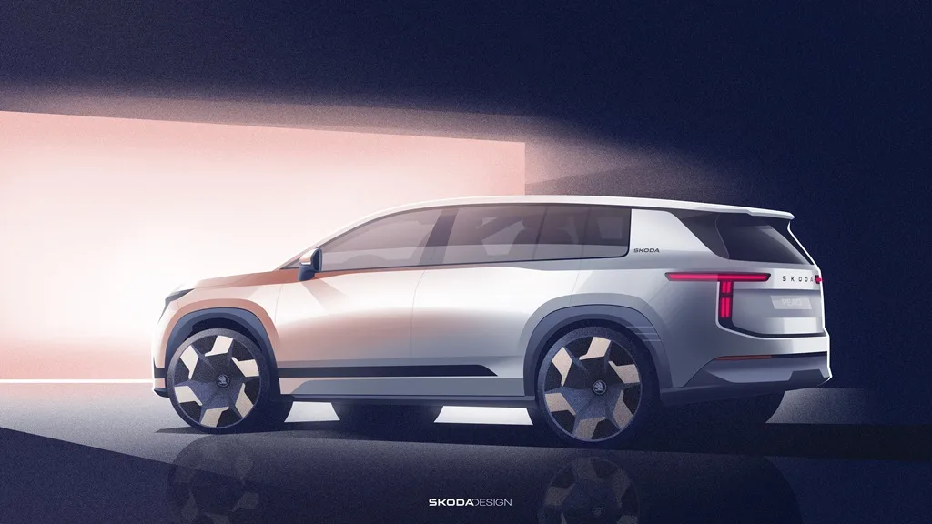 Škoda Peaq odhaľuje prvé tvary: Nová elektrická vlajková loď s tromi radmi sedadiel debutuje už o pár dní